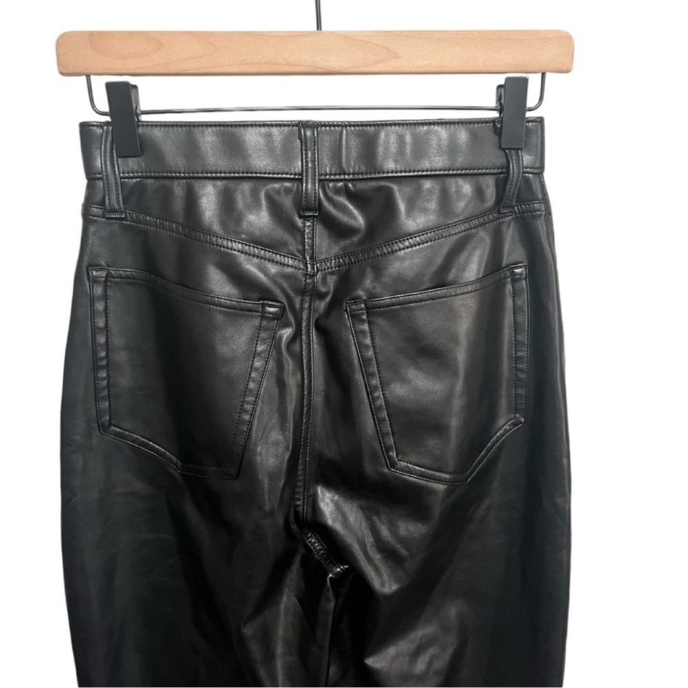 Abercrombie and Fitch The 90s Straight Ultra High Rise Vegan Leather Pants - Picture 7 of 13